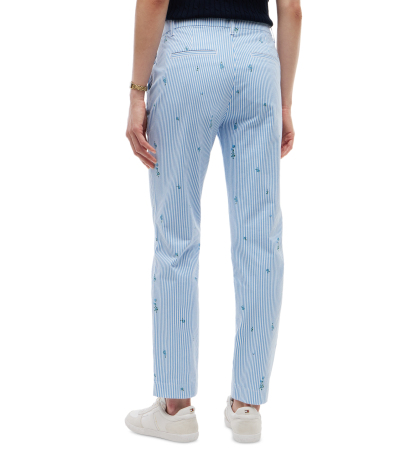 Tommy Hilfiger Women's Twill-Slim Chino Pants - Ditsy Floral Ithaca Copenhagen Blue