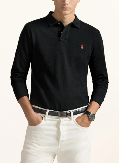 POLO RALPH LAUREN Piqué-Poloshirt Slim Fit – SCHWARZ