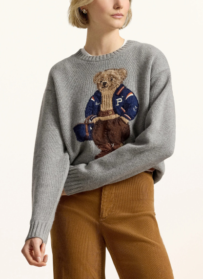 POLO RALPH LAUREN Pullover – GRAU / HELLBRAUN / DUNKELBLAU