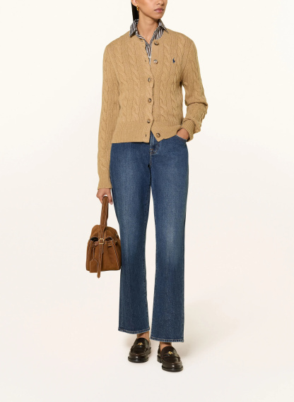 POLO RALPH LAUREN Strickjacke – CAMEL