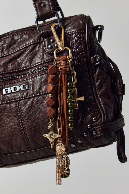 Charm Cluster Boho Keychain - Gold