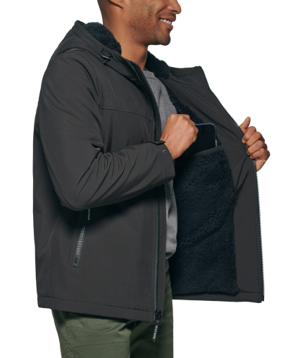 Tommy Hilfiger Men's Softshell Hooded Jacket - Black