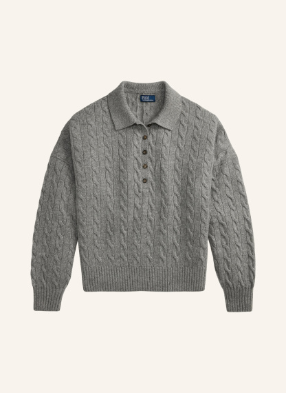 POLO RALPH LAUREN Strick-Poloshirt – GRAU
