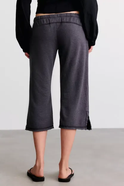Out From Under Spring Breaker Slouch Capri Pants - Dark Grey