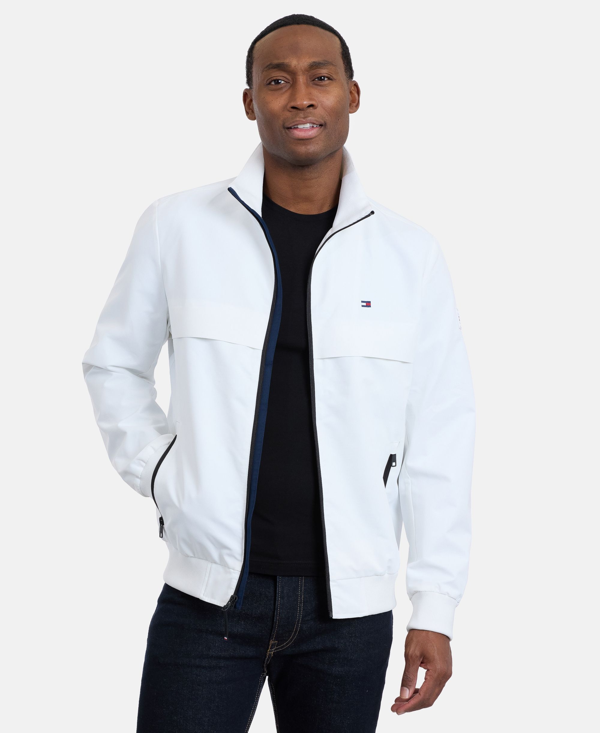 Tommy Hilfiger Men's Water Resistant Boating Regular-Fit Jacket - White