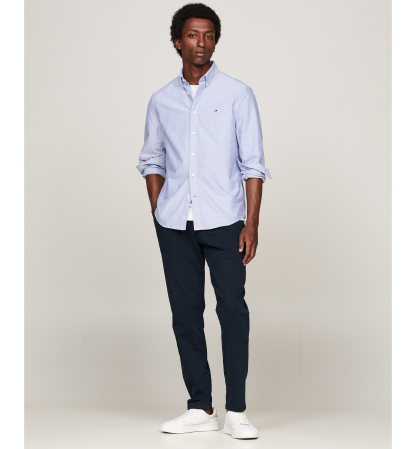 Tommy Hilfiger Men's Heritage Regular-Fit Oxford Shirt - Shirt Blue