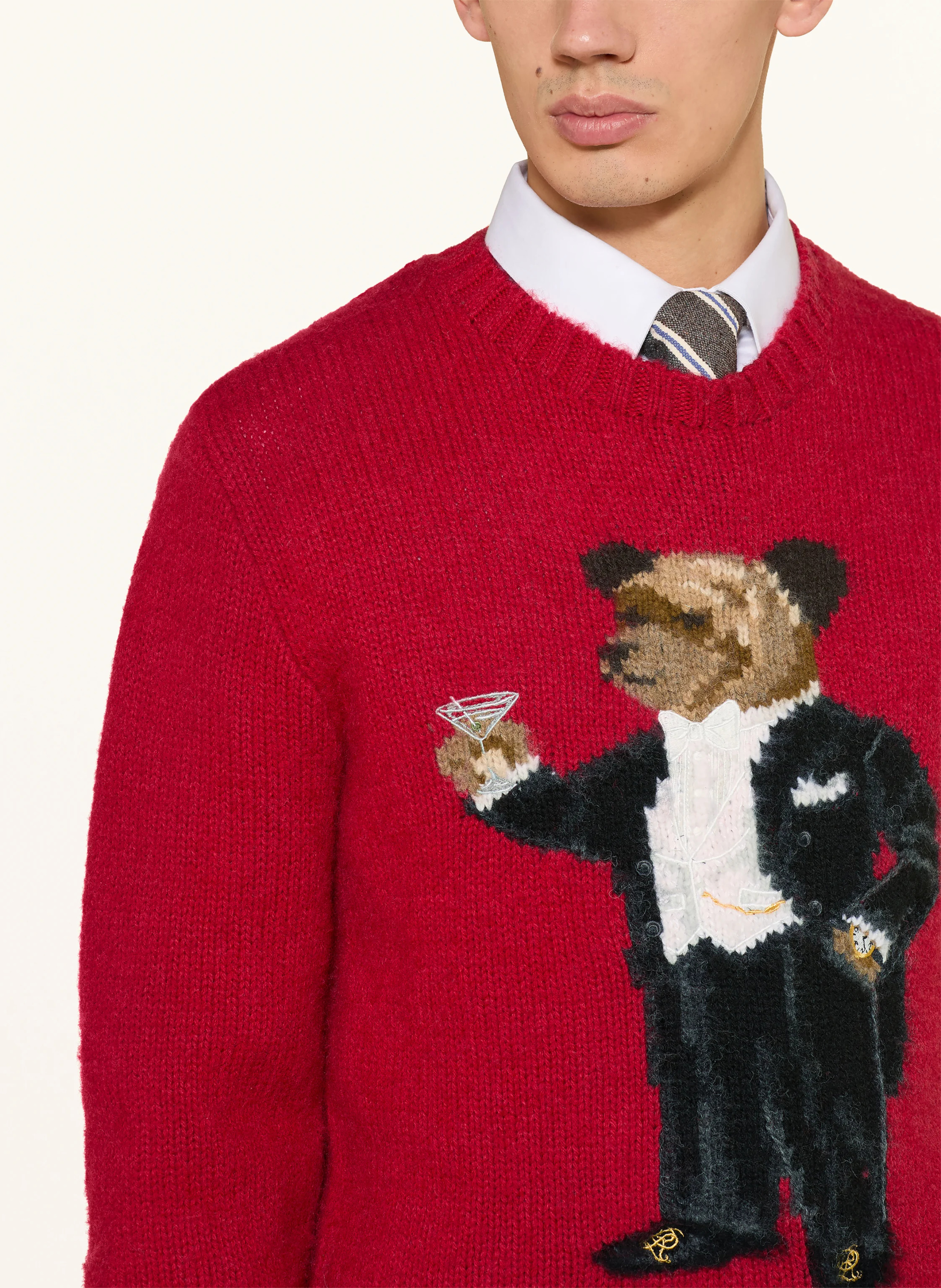 POLO RALPH LAUREN Pullover – ROT / BRAUN / SCHWARZ