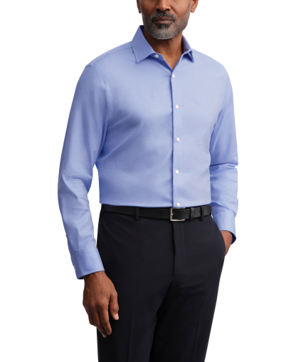 Tommy Hilfiger Men's TH Flex Twill Shirt, Regular Fit - Blue