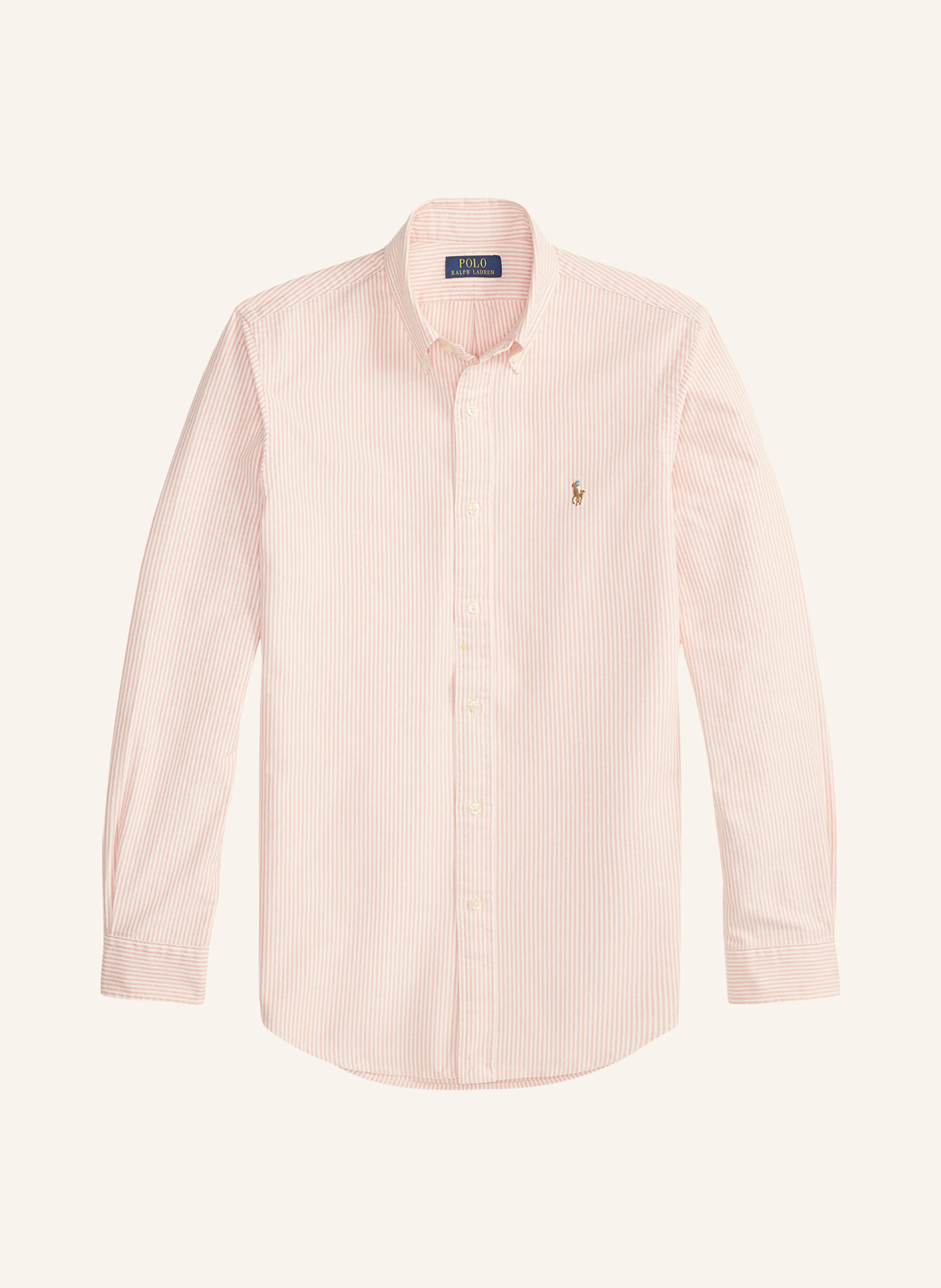 POLO RALPH LAUREN Hemd Custom Fit – ORANGE / WEISS
