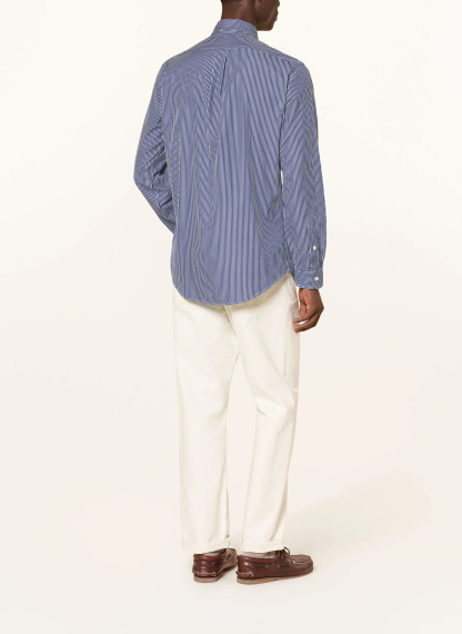 POLO RALPH LAUREN Hemd Custom Fit – DUNKELBLAU / WEISS