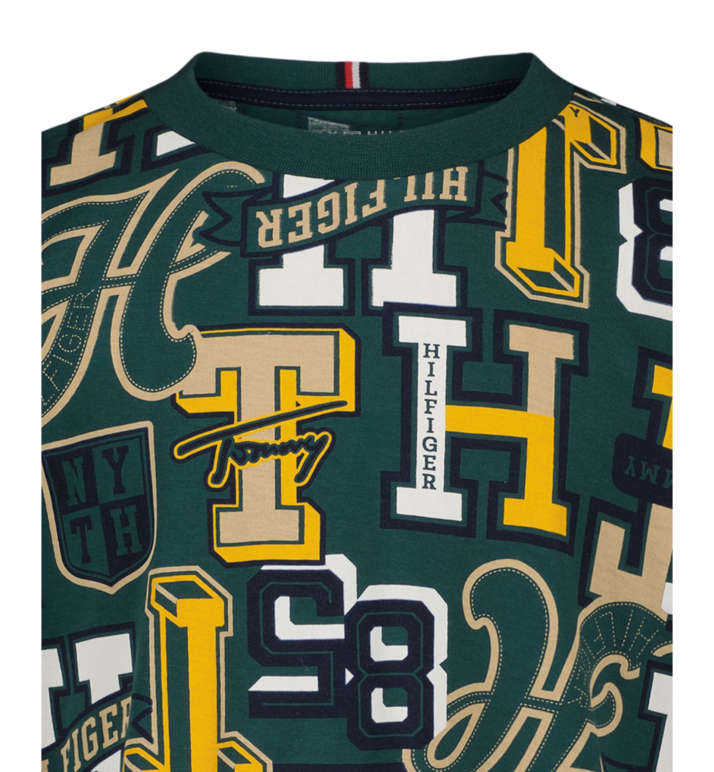 Tommy Hilfiger Boys' 8-20 Logo Print Short-Sleeve T-Shirt - June Bug