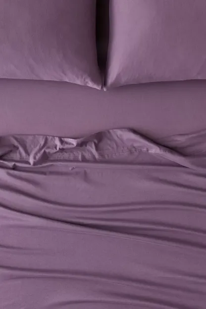 Soft Tee Jersey Cotton Sheet Set - Purple