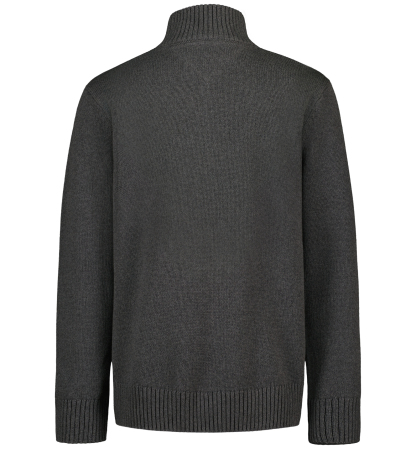 Tommy Hilfiger Boys' 8-20 Zipneck Cotton Quarter-Zip Sweater - Charcoal Heather
