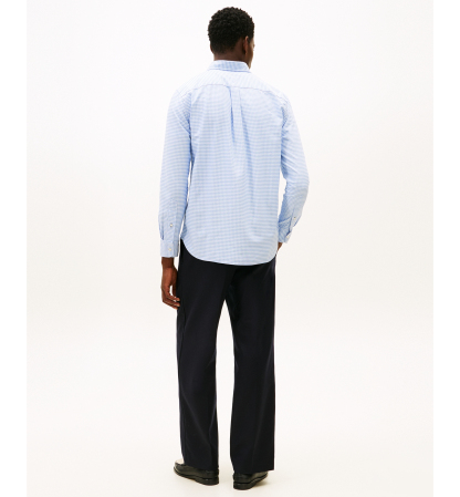 Tommy Hilfiger Men's Heritage Oxford Long-Sleeve Gingham Shirt - Cloudy Blue/Check