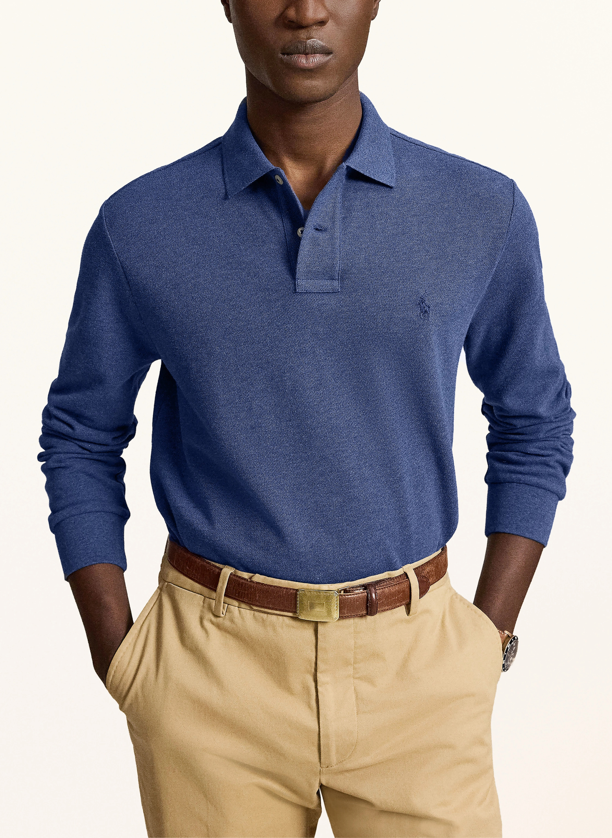 POLO RALPH LAUREN Piqué-Poloshirt Custom Slim Fit – BLAU (1)
