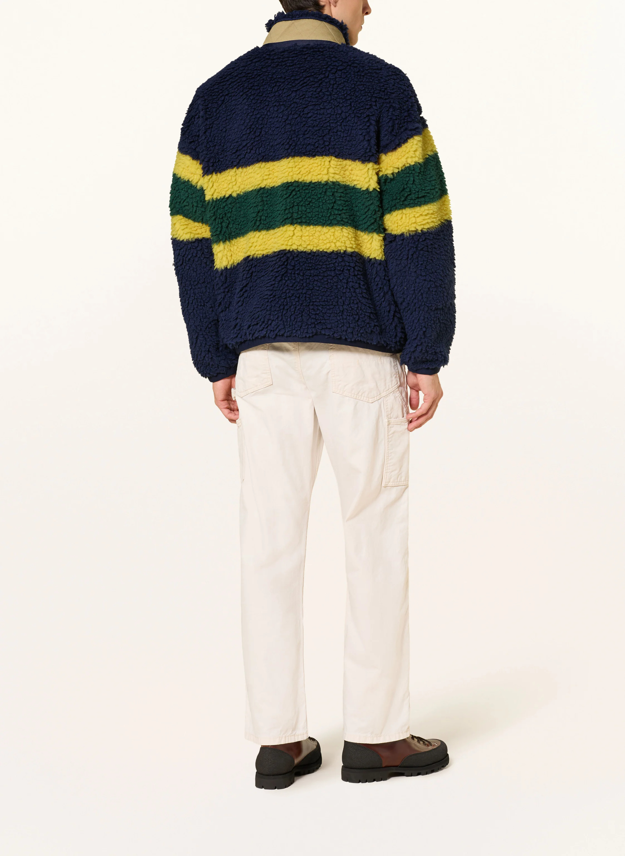 POLO RALPH LAUREN Teddyfell-Troyer – DUNKELBLAU / GELB / GRÜN