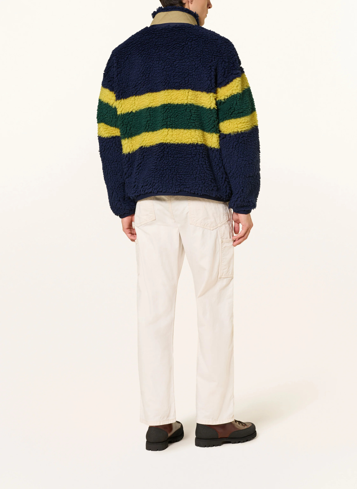 POLO RALPH LAUREN Teddyfell-Troyer – DUNKELBLAU / GELB / GRÜN