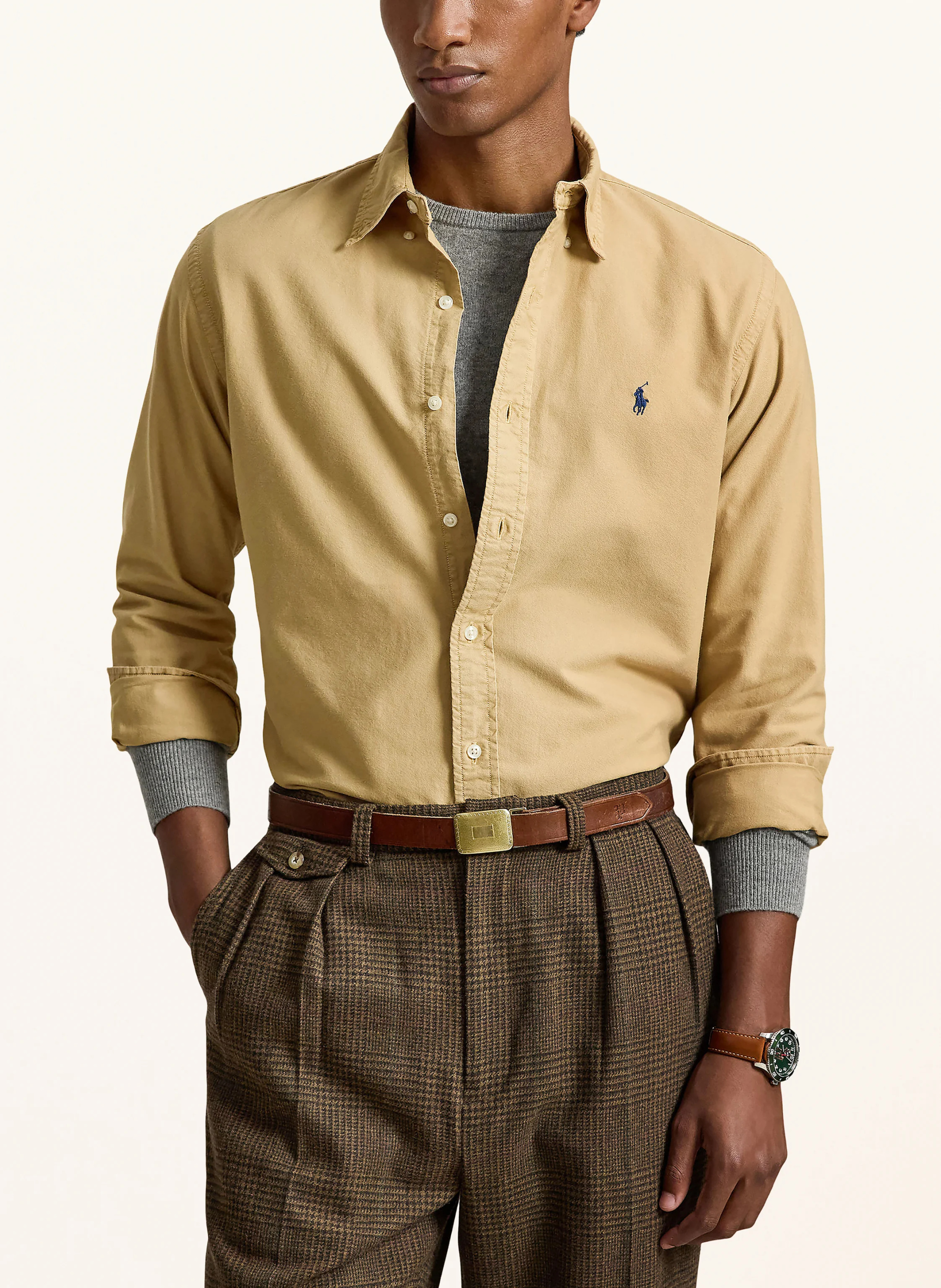 POLO RALPH LAUREN Oxfordhemd Custom Fit – CAMEL