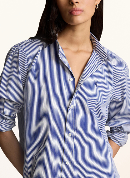 POLO RALPH LAUREN Hemdbluse – WEISS / DUNKELBLAU
