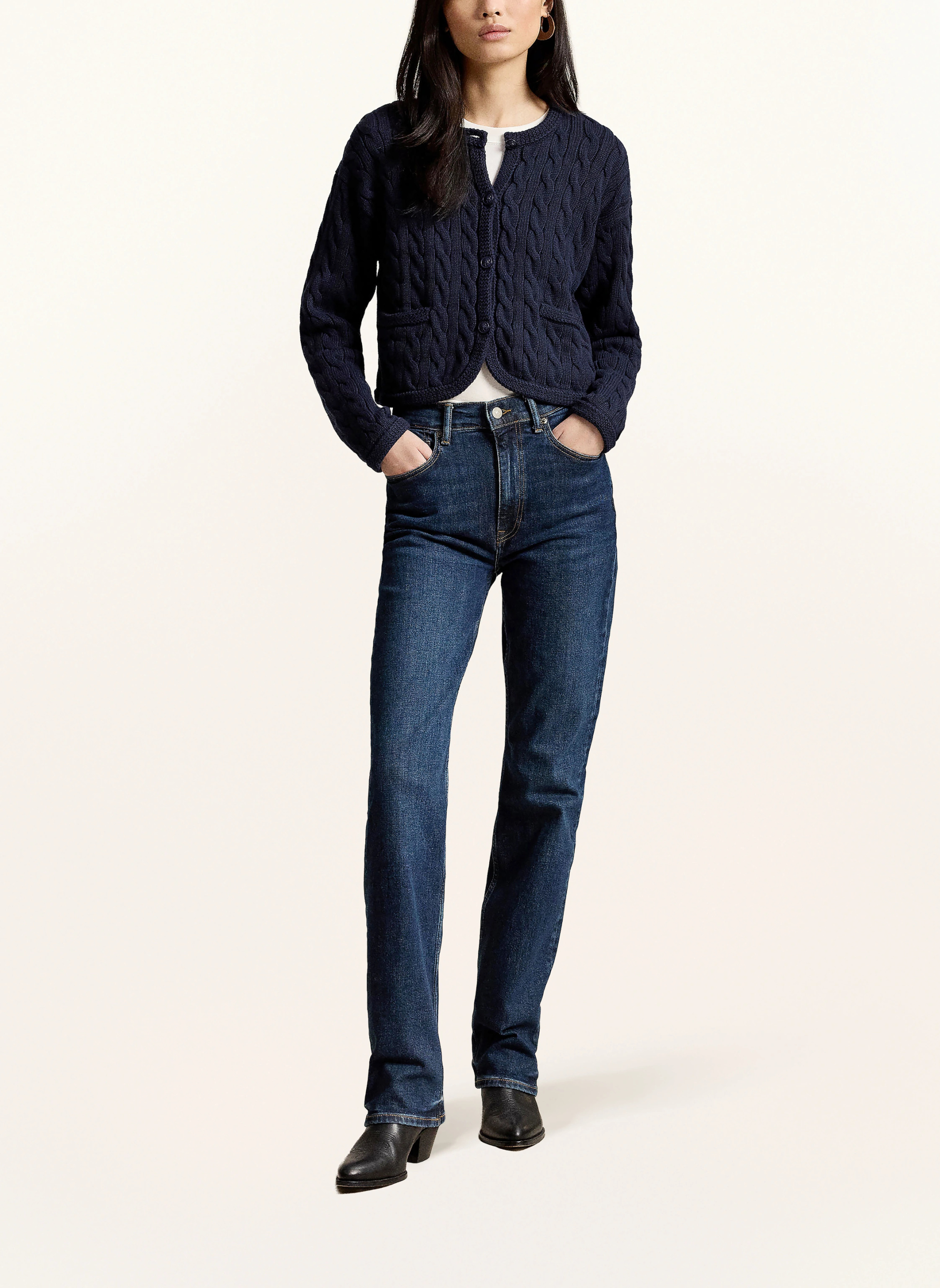POLO RALPH LAUREN Strickjacke – DUNKELBLAU