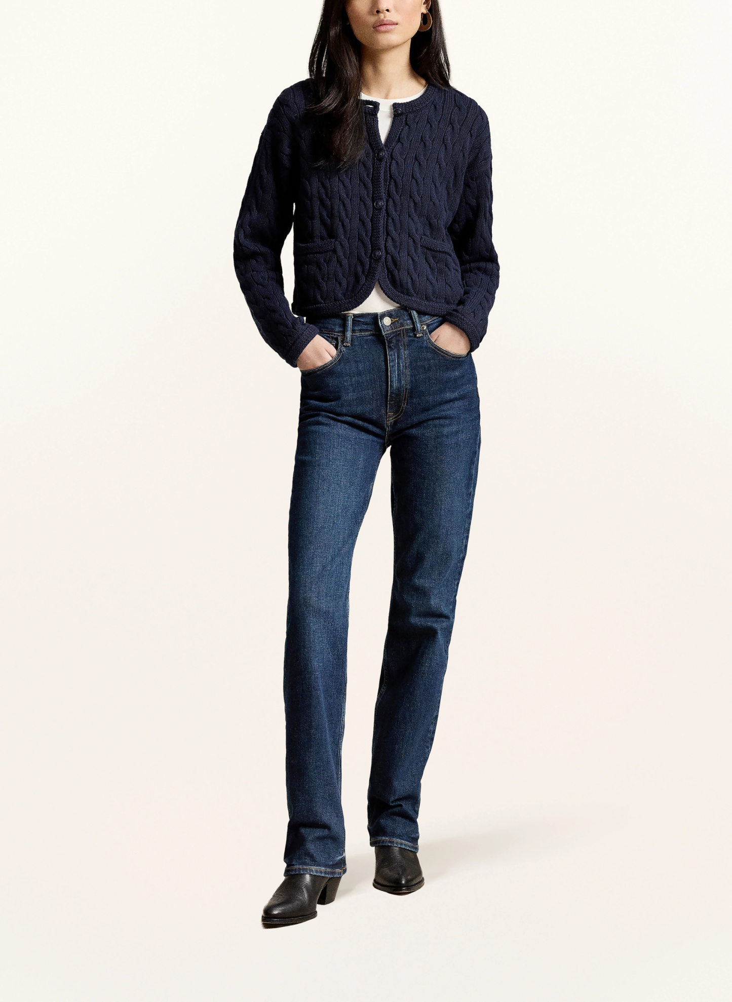 POLO RALPH LAUREN Strickjacke – DUNKELBLAU