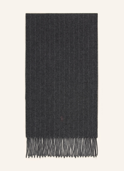 POLO RALPH LAUREN Schal mit Cashmere – DUNKELGRAU / HELLGRAU