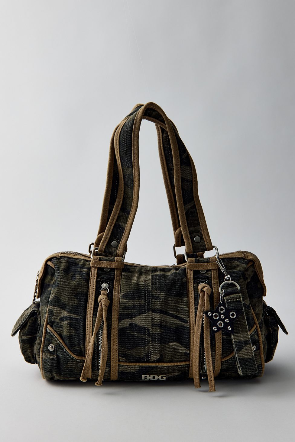 BDG Mixed Medium Charm Shoulder Bag - Camo