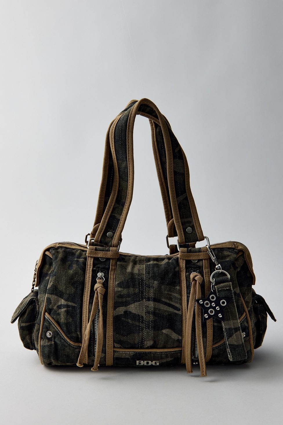 BDG Mixed Medium Charm Shoulder Bag - Camo