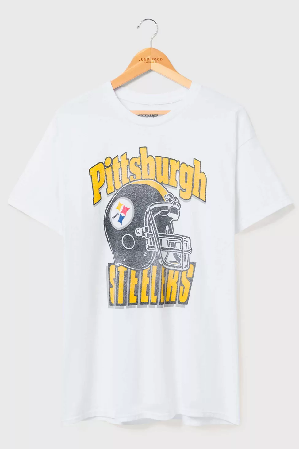 Junk Food NFL Throwback Helmet Flea Market Tee - Pittsburgh Steelers