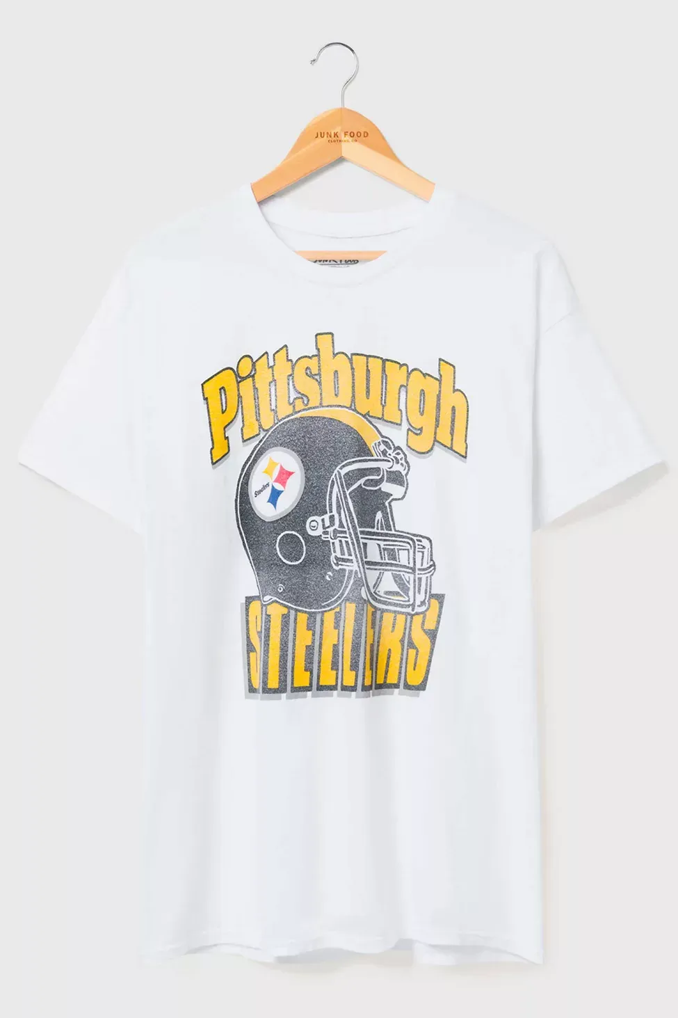 Junk Food NFL Throwback Helmet Flea Market Tee - Pittsburgh Steelers