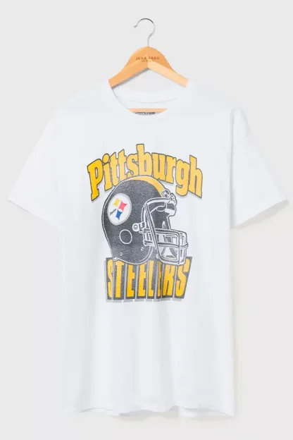 Junk Food NFL Throwback Helmet Flea Market Tee - Pittsburgh Steelers