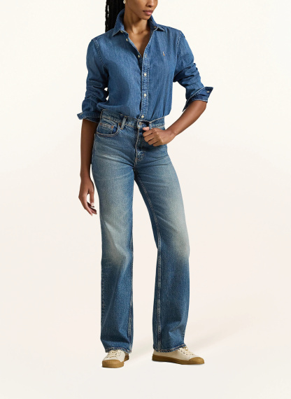 POLO RALPH LAUREN Hemdbluse in Jeansoptik – BLAU