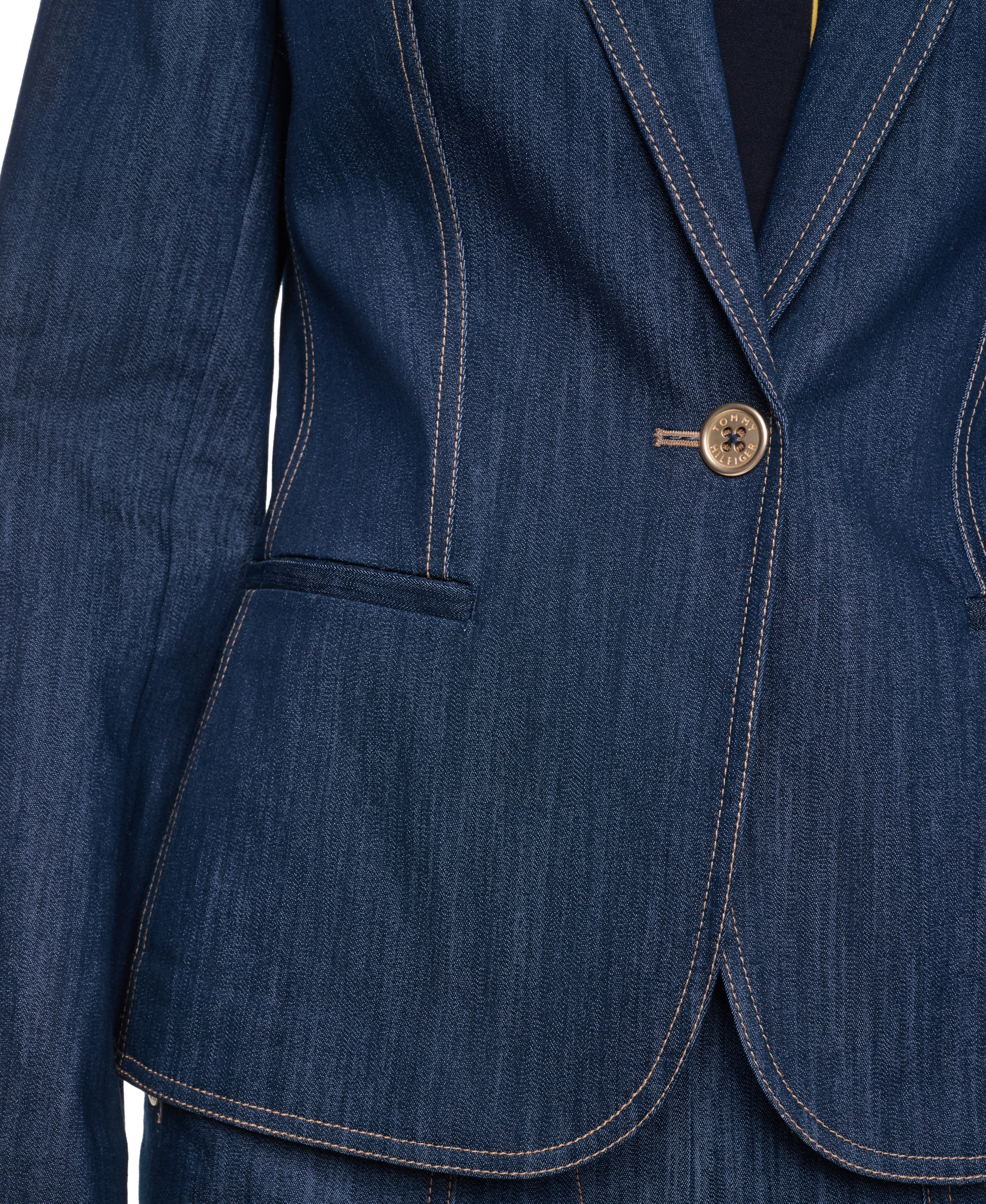 Tommy Hilfiger Women's Notch-Collar One-Button Blazer - Navy