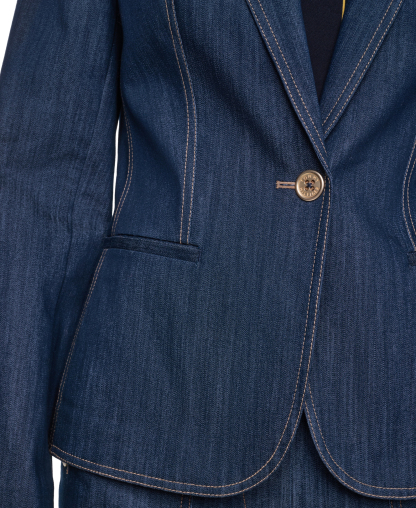 Tommy Hilfiger Women's Notch-Collar One-Button Blazer - Navy