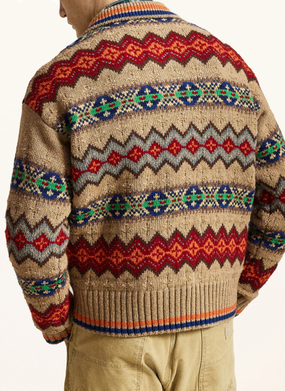 POLO RALPH LAUREN Pullover – BEIGE / ROT / GRÜN