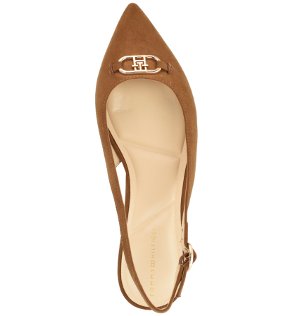 Tommy Hilfiger Women's Vesly Pointed Toe Slingback Dress Flats - Medium Brown