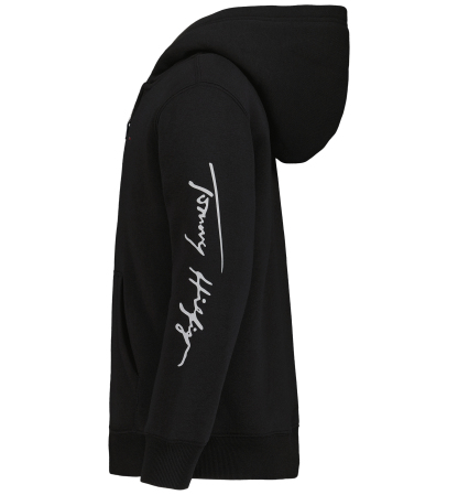 Tommy Hilfiger Boys' Signature Sherpa Lined Full Zip Hoodie - Black