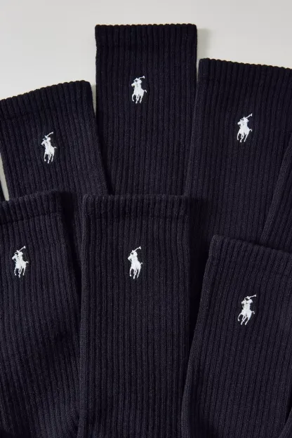 Polo Ralph Lauren Performance Crew Socks 6-Pack - Black
