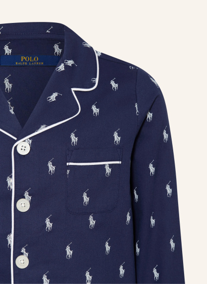 POLO RALPH LAUREN Schlafanzug – DUNKELBLAU / WEISS