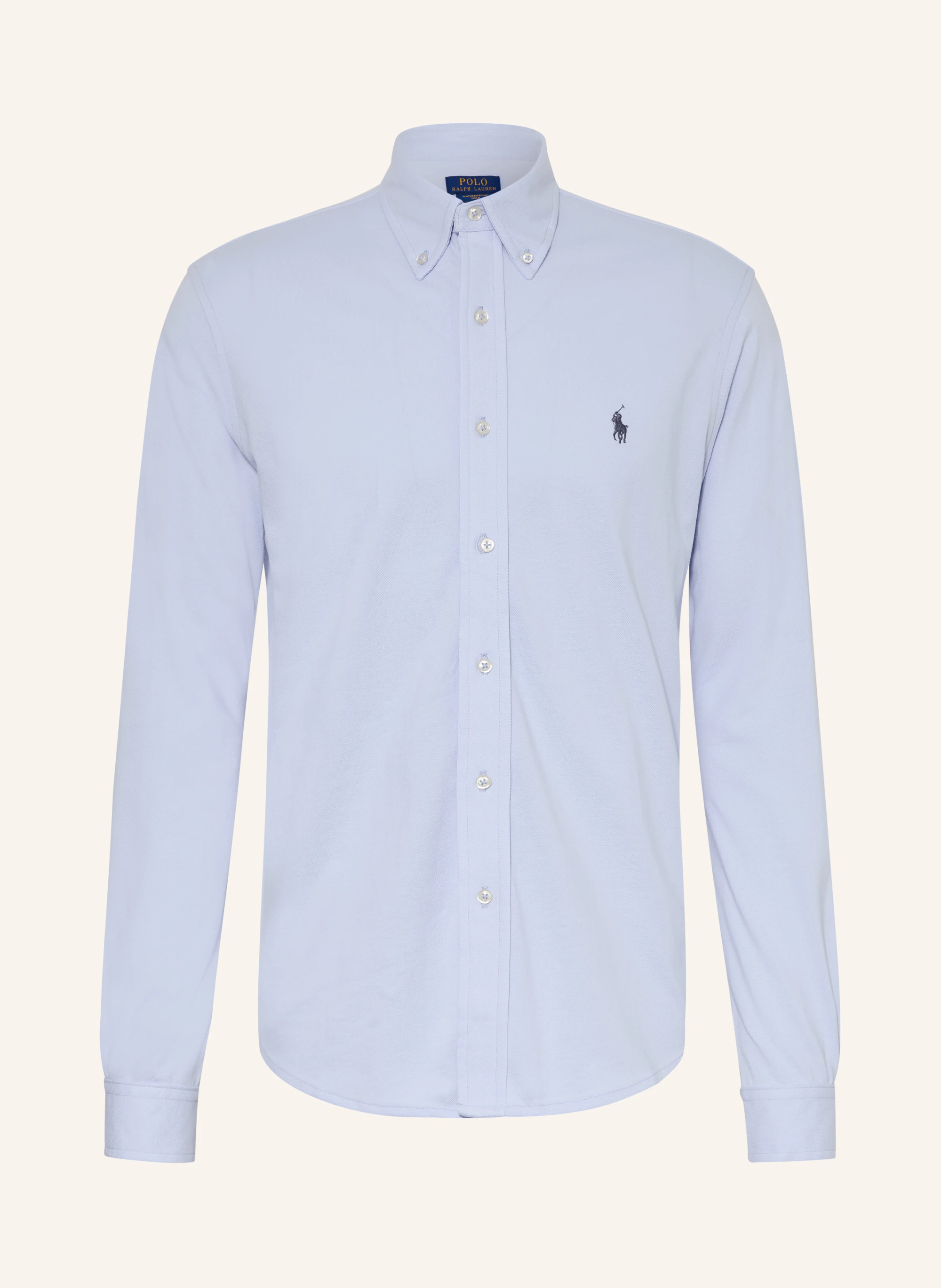 POLO RALPH LAUREN Piqué-Hemd Custom Fit – HELLBLAU