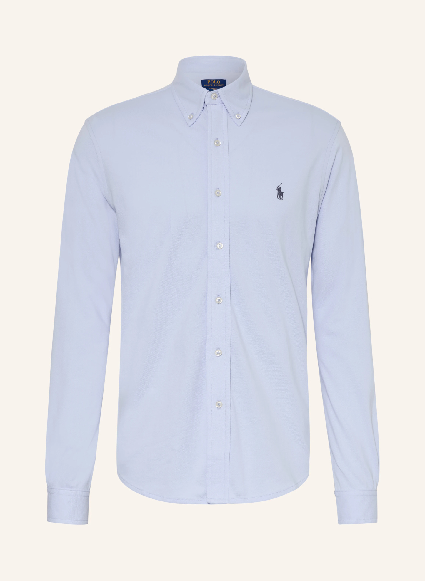 POLO RALPH LAUREN Piqué-Hemd Custom Fit – HELLBLAU
