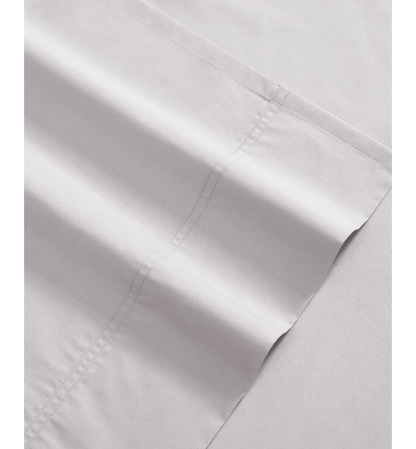 Tommy Hilfiger Solid 200-Thread Count Cotton Percale Sheet Set - Rocky Gray