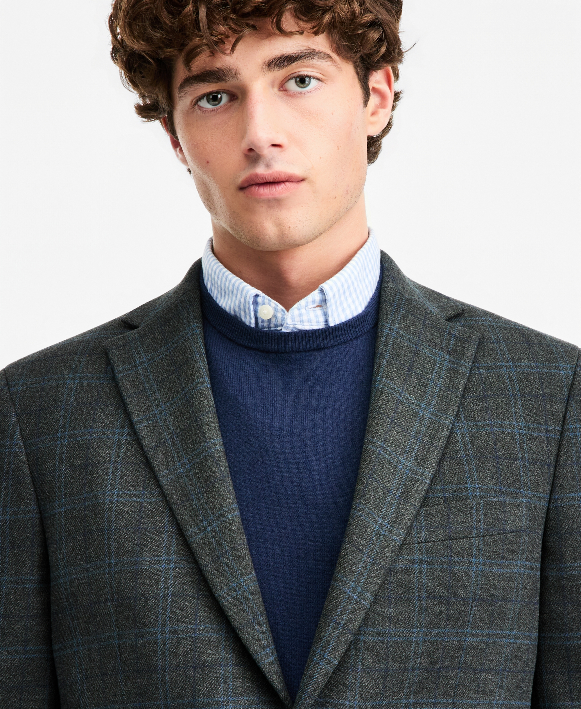 Tommy Hilfiger Men's Modern-Fit Patterned Sport Coat - Green Blue