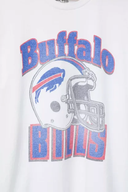 Junk Food NFL Throwback Helmet Flea Market Tee - Buffalo Bills