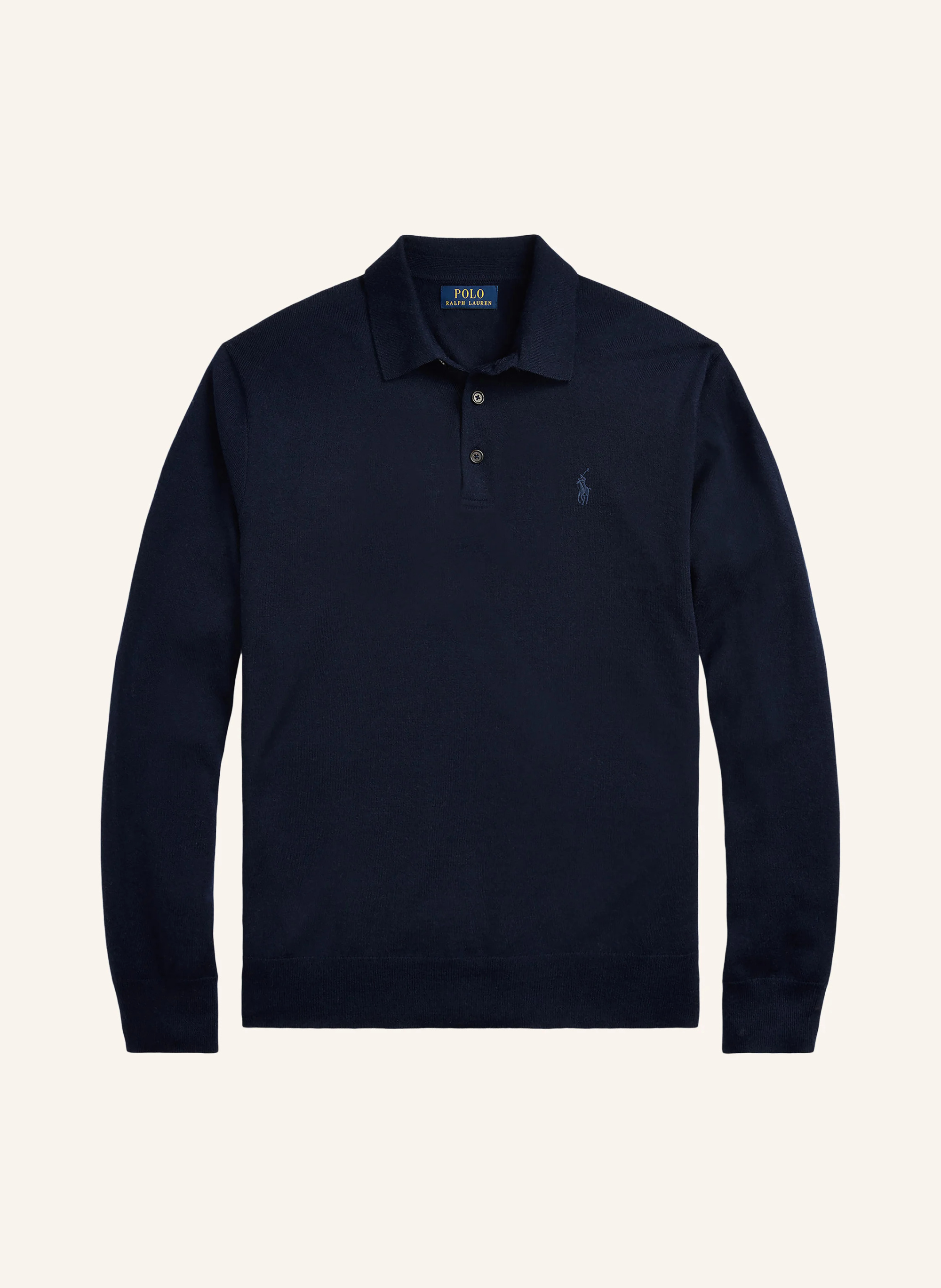 POLO RALPH LAUREN Strick-Poloshirt – DUNKELBLAU