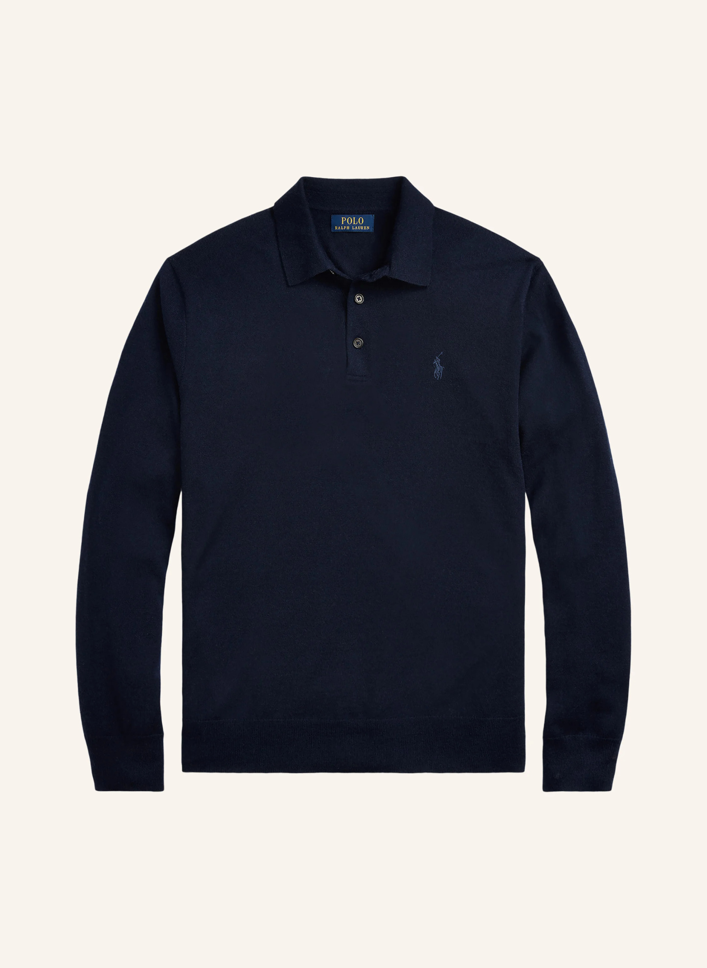 POLO RALPH LAUREN Strick-Poloshirt – DUNKELBLAU