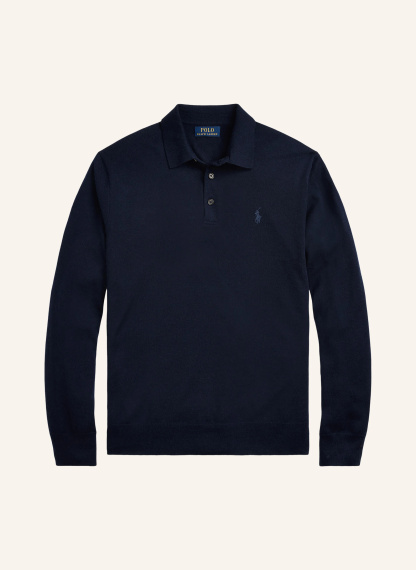 POLO RALPH LAUREN Strick-Poloshirt – DUNKELBLAU