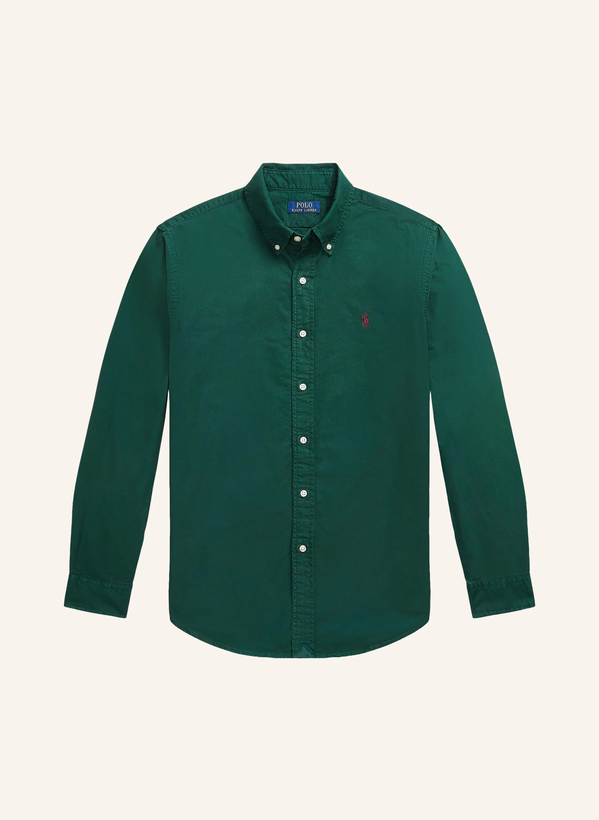 POLO RALPH LAUREN Oxfordhemd Custom Fit – DUNKELGRÜN