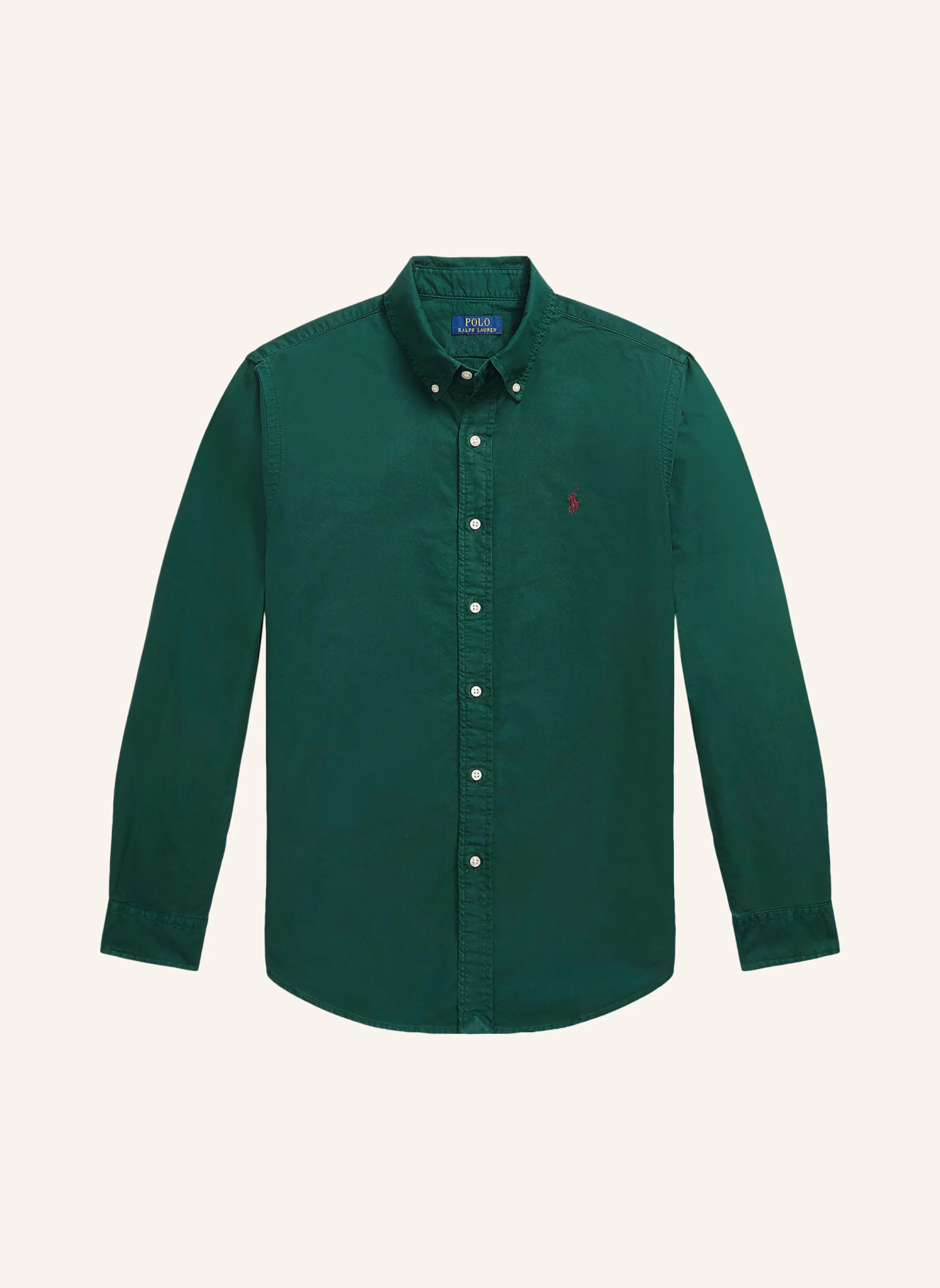 POLO RALPH LAUREN Oxfordhemd Custom Fit – DUNKELGRÜN