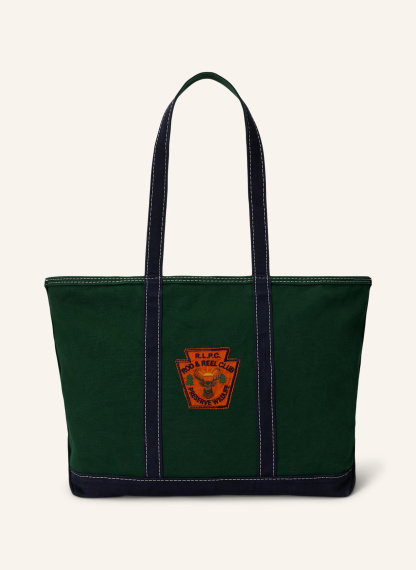 POLO RALPH LAUREN Shopper – GRÜN / GELB / DUNKELBLAU